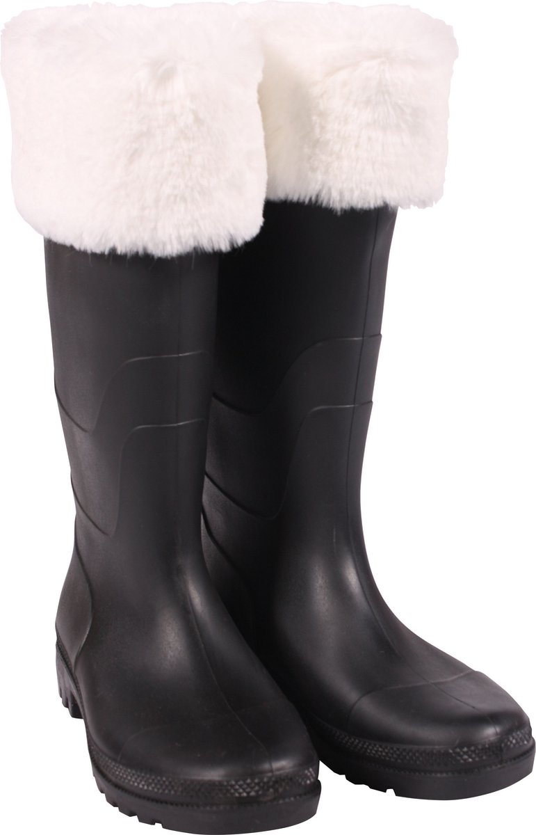 Kerstman de luxe accessoires pakket | kerstmanbel | laarzen met bond mt 46 | handschoenen katoen